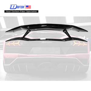 สปอยเลอร์หลังคาร์บอนไฟเบอร์แบบแห้ง Aventador Visible พร้อมฝาปิดฐาน สำหรับ Lamborghini Aventador & S & SV LP700 LP740 LP750 ปี 2011-2014 - Product Image 1