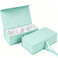 Boîte d'emballage de luxe en carton pour extensions de cheveux et perruques, personnalisable avec logo, boîte cadeau magnétique pour perruques