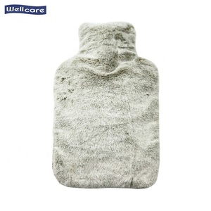 Bouteille d'eau chaude en caoutchouc, 2000 ml, logo personnalisé, portable, couverture en peluche anti-fuite - Product Image 6