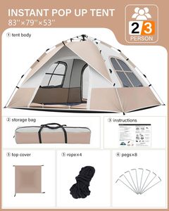 Tienda de Campaña Instantánea para una Persona - Tienda de Campaña Automática con Revestimiento Plateado, Protección UV, Impermeable y Portátil para Excursionismo y Camping - Product Image 3