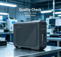 Centrale Électrique Portable LiFePO4, Batterie Externe, UPS pour la Pêche, Mince, pour Extérieur et Bureau, 76,8 Wh, Sortie AC/DC 110V/220V, ABS Universel Pur