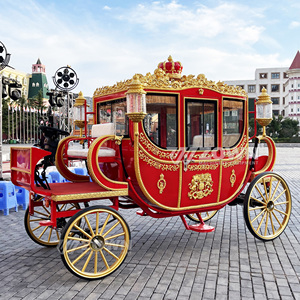 รถม้าไฟฟ้า ZOWN Royal สีแดงทอง สำหรับงานแต่งงาน รุ่น Princess 60V 80A ล้อตัน ปรับแต่งได้ - Product Image 4