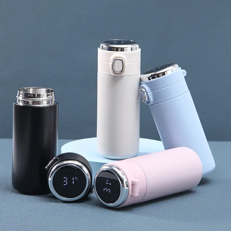 Hot product children double wall stainless steel intelligent temperature display vacuum thermos cup