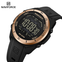 Montre sport pour homme Naviforce 7138, nouvelle montre numérique LCD lumineuse, bracelet en silicone de haute qualité, montres électroniques pour homme, Reloj