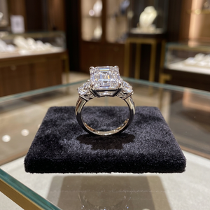 แหวนรูปหัวใจประดับเพชรซิคอนชุบแพลตตินั่มทันสมัยจาก UM Jewelry Wholesale สำหรับทุกเพศ/ผู้ชาย/ผู้หญิง ของขวัญวันครบรอบหรือใช้ในชีวิตประจำวัน - Product Image 2