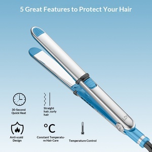 Plancha <span class=keywords><strong>de</strong></span> pelo inalámbrica transfronteriza <span class=keywords><strong>de</strong></span> doble uso con clip, <span class=keywords><strong>de</strong></span> acero inoxidable, giratoria 360 grados, para peluquería - Product Image 4