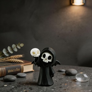 Statua di Grim Reaper Stampata in 3D in Plastica PLA, Figura di Teschio Gotica, Decorazione da Scrivania per Halloween, Ornamento da Mensola, Regalo da Collezione - Product Image 5