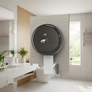 Dispenser di Carta Igienica Tork SmartOne Nero Rotondo da Parete - Product Image 3