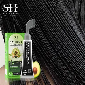 Organische Haarverf Zonder Chemieeenvoudigere Haarkleur Voor Mannen Kruidenzwarte Kleurstof Haarshampoo 3 In 1