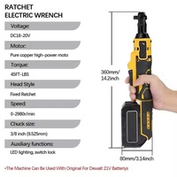 Clé à cliquet électrique sans fil 20V à une main, lithium-ion, entraînement 3/8 pour l'automobile et le bricolage, alimentation par batterie
