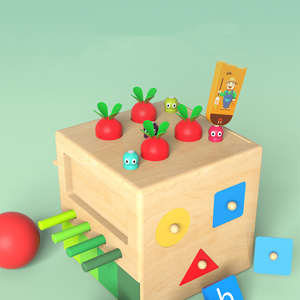 Jouets éducatifs en bois Montessori <span class=keywords><strong>6</strong></span> en 1, <span class=keywords><strong>cube</strong></span> de tri de formes, pour les bébés garçons et filles <span class=keywords><strong>d</strong></span>'âge préscolaire de 1, 2 et 3 ans - Product Image 3