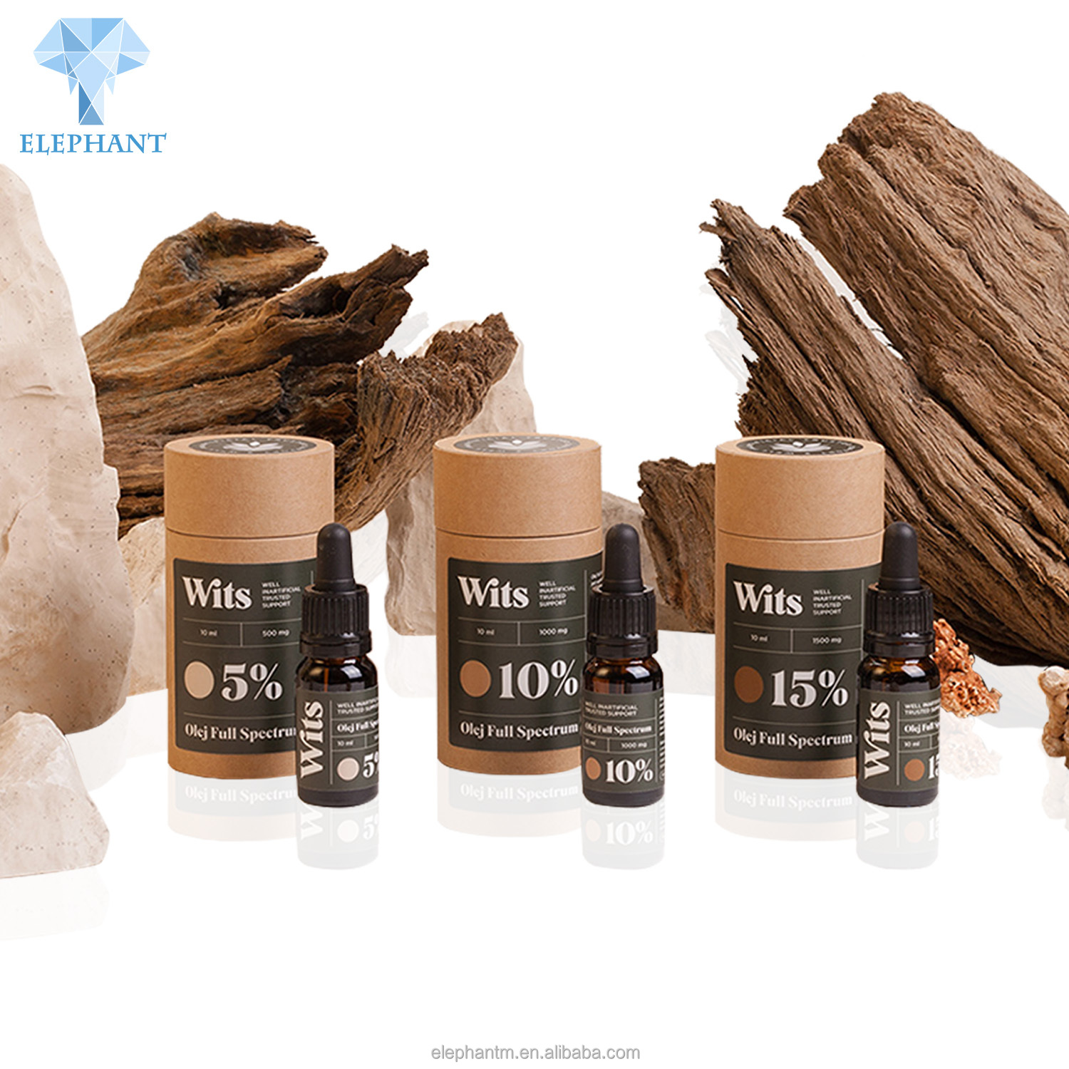 Custom Cardboard Round Tube Cylinder Kraft Essential Tea Oil Packaging Box Round Box