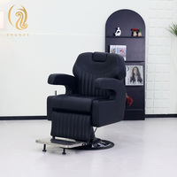 CHUQUE Chaise de barbier de haute qualité pour salon Meubles de coiffure de style chinois Hauteur réglable Inclinable en cuir