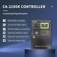 Controlador de Alarma de Gas para Autobús CAATM CA-2100K de 16 Canales, Alarma Sonora, Pantalla LCD, Salidas de Relé RS485, Aleación de Aluminio, Función SOS, 1200m