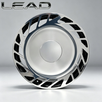 Rines de Aleación Forjados Personalizados LEAD de 17-24 Pulgadas, Dos Tonos, Negro Brillante Pulido, Plateado Cepillado, Tapa Flotante, para SUVs de Lujo, Nuevos, 5 Años de Garantía