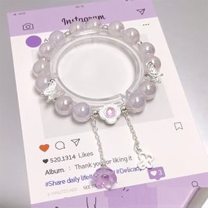 Trendy Colorful Sweet Fantasy Popcorn Cracked Beads <b>Bracelet</b> for Women Girls Elegant Flower Charm Pendant Hand <b>Beaded</b> <b>Bracelet</b> - Product Image 6