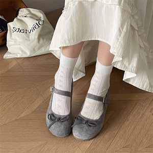 Factory Wholesale New Style Bow Shallow-Cut Single Strap Flat Ballet Shoes for Women Fashion Trend Cushioning - Product Image 5