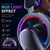 Casque sans fil ANC ultra-léger 255g, respirant, pour le gaming, avec basses profondes, circum-auriculaire
