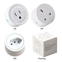 Prise intelligente Wi-Fi 15A/125V/EU/UK/US pour la domotique, compatible avec différents pays