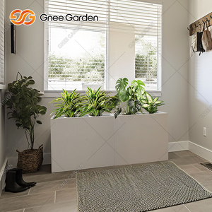 Macetas Decorativas Cuadradas de Acero Corten con Acabado Galvanizado para Interiores/Exteriores, Macetas Grandes para Plantas de Jardín, Venta al por Mayor - Product Image 1