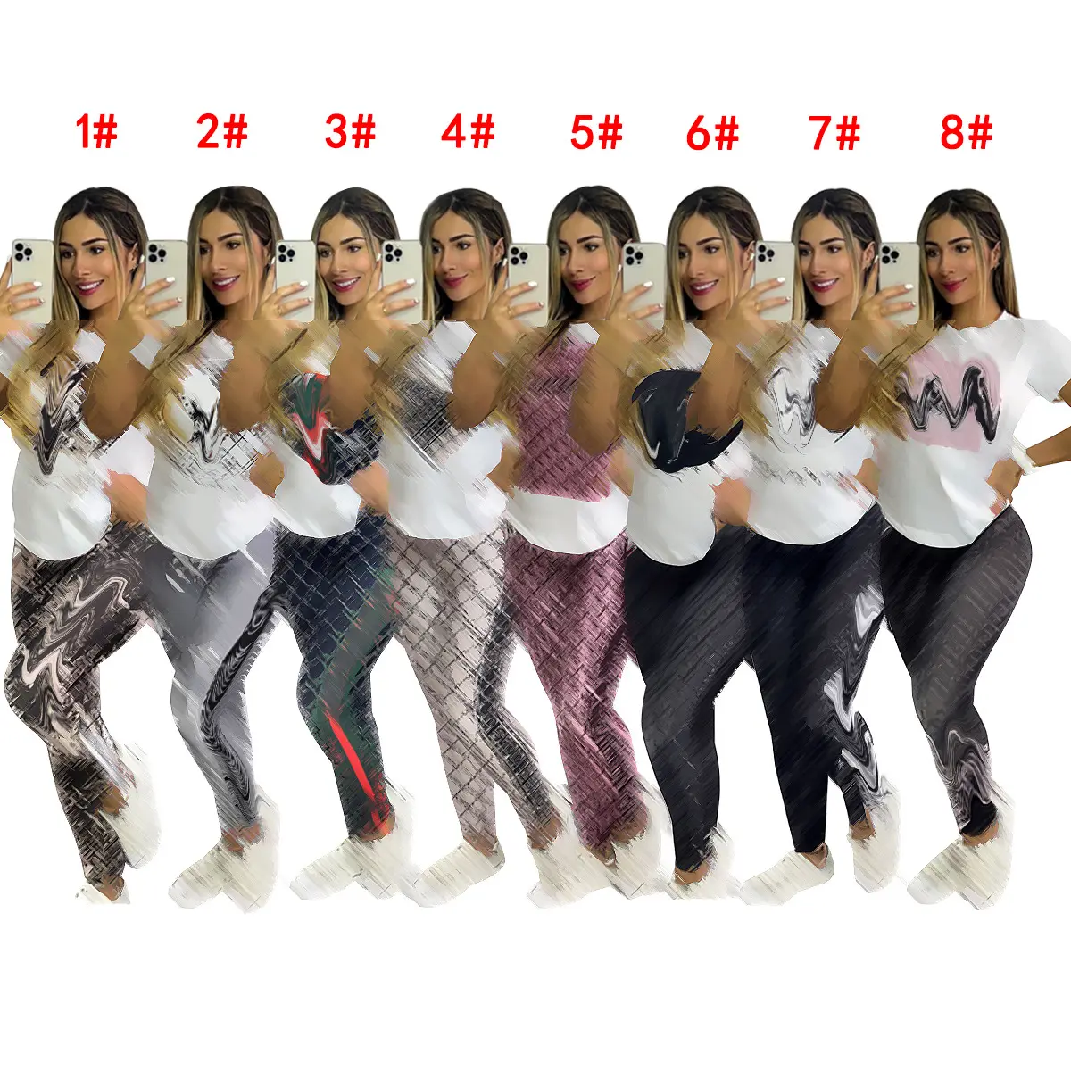 J2806 Beste Jogger Shirts Workout Kleding Mode Accessoires Vrouwen Korte Set Club Kleding Outfits Twee Stuks Op Feest