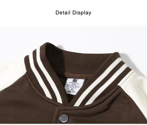 Overoles con Logotipo Personalizado, Uniformes de Béisbol, Chaquetas de Trabajo para Otoño e Invierno, Ropa de Entrenamiento Educativo, Impresión en Relieve, Cremallera, 100% - Product Image 2