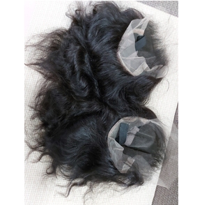 Luxe 100% perruque de cheveux humains doux pleine dentelle tressage avec Style droit naturel noir livraison rapide Vietnam cheveux génie trame - Product Image 1
