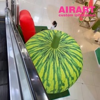 Ballon gonflable pastèque pour publicité en centre commercial, décoration de fête estivale pour piscine et plage