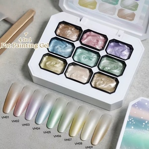 4IN1 Pat Ombre Gel Nail Polish Easy Gradient Painting Gel for DIY French Nail Manicure Solid <b>UV</b> Varnishes <b>Paint</b> Art Gel - Product Image 6