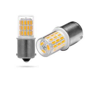 セラミックボディクリアPCカバー12V24V 30V ba15d ba15s 24v 2.5w LEDライト