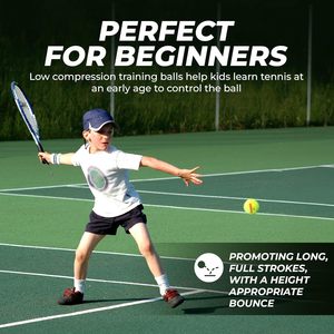 Profesyonel ITF Aşama 2 Düşük Basınçlı Çevre Dostu Çocuk Antrenman Plaj Tenisi Topları Turuncu Yumuşak Eğlence OEM - Product Image 5