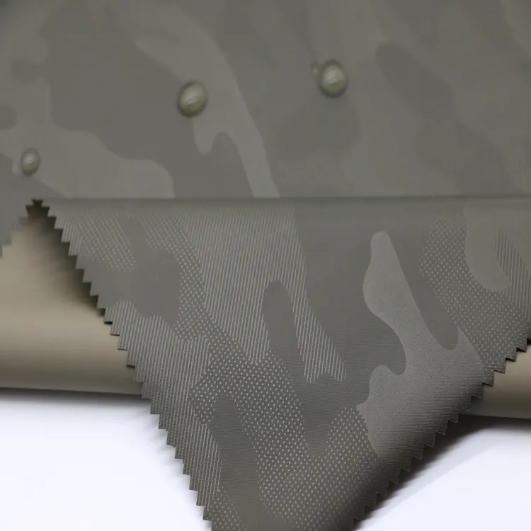 Camo printed polyester taffeta fabric with pvc coated for raincoat poncho