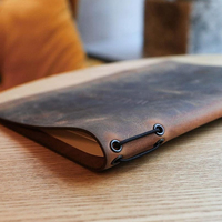 Buku Menu Kulit Asli untuk Kafe, Folder Menu untuk Bar, Menu Restoran Lipat Ganda