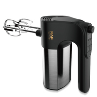 Batteur à main RAF R.6698 450W, 10 vitesses, 1450 tr/min, 2 fouets, 2 crochets pétrisseurs, nettoyage facile, fonctionnement fluide, mélangeur de cuisine