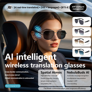 Gafas de metal GY100 <span class=keywords><strong>en</strong></span> tiempo real 100 + Idiomas Responder llamadas Gafas de sol deportivas Ai Smart Translation Gafas inteligentes inalámbricas - Product Image 2