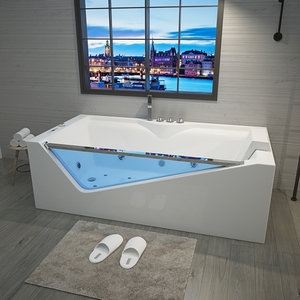 Baignoire spa à remous intérieure moderne de style japonais jacuzzis à <span class=keywords><strong>hydromassage</strong></span> pour couples - Product Image 5