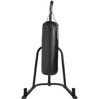 Support de boxe robuste avec deux positions de suspension, cadre en acier 2-en-1 pour sac de frappe et sac de vitesse, idéal pour l'entraînement des débutants aux professionnels