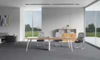 Chaise de bureau moderne à dossier moyen, chaise avec coussin en mesh respirant, chaise de bureau mobile
