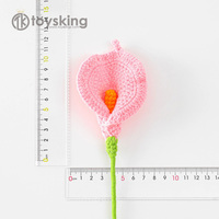 Lys Calla Blancs en Crochet sur Tiges, Fleurs Artificielles Lavables pour Vase, Fabrication de Couronnes
