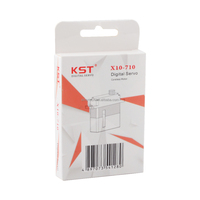 Moteur servo numérique miniature HV KST X10-710 V8.0 7.5Kgf.cm 0.10sec à engrenages métalliques, sans noyau, en alliage d'aluminium, course de 50 mm pour jouet RC