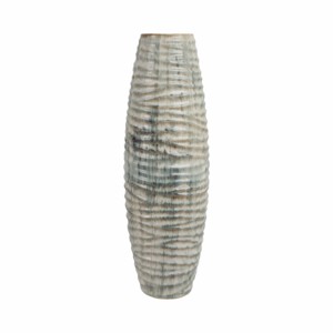 Vaso alto in ceramica a coste, moderno vaso in gres per fiori, per soggiorno, camera da letto, ufficio, decorazione da tavolo - Product Image 4