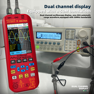 ออสซิลโลสโคปดิจิตอลแบบสองช่องสัญญาณ 50MHz เครื่องกำเนิดสัญญาณ มัลติมิเตอร์ แบบกราฟิก พกพาสะดวก พร้อมระบบ Auto Range และบันทึกข้อมูล - Product Image 2