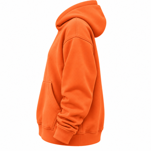 Sudaderas Unisex Extra Grandes, 100% Algodón, 350 g/m², Color Naranja Sólido, Diseño Casual con Bolsillos, Tela French Terry, Ropa de Otoño - Product Image 3