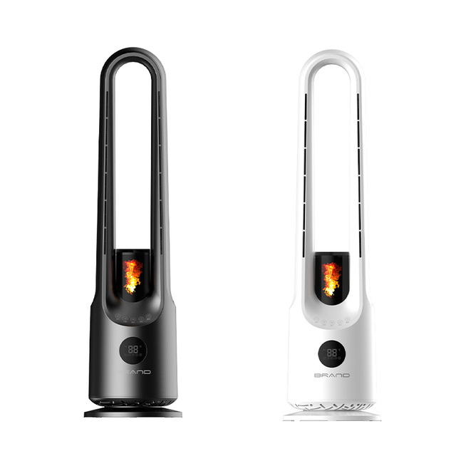 Intelligent Dual Use Smart Leafless Cooling Bladeless Tower Fan with OEM Oscillation Air Purifier Remote Control for Household