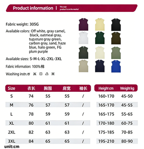 Canotta da uomo personalizzata OEM con logo, 100% <span class=keywords><strong>cotone</strong></span> 305gsm, stampa DTG, pesante, oversize, corta, per palestra - Product Image 6