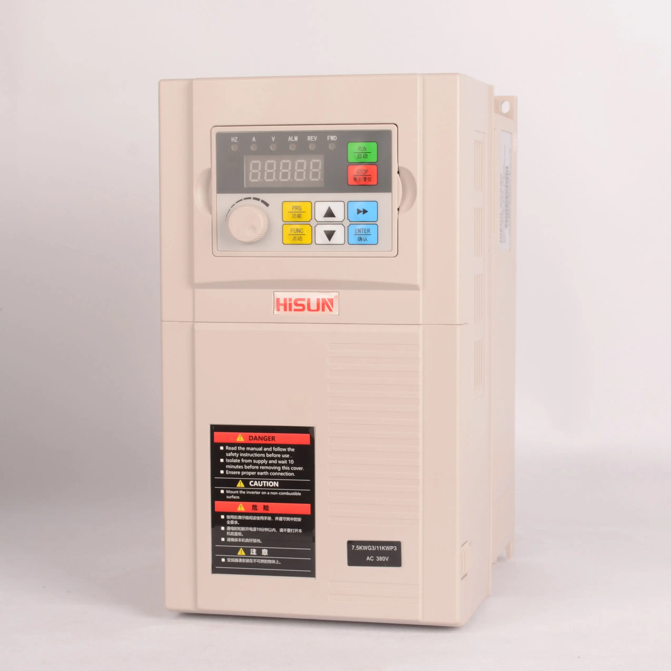 Hisun 5.5KW VFD 220V อินพุตเฟสเดียวและเอาต์พุตสามเฟสสำหรับอุตสาหกรรม