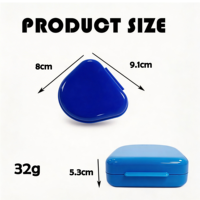 Boîte de rangement orthodontique premium mince pour gouttières transparentes et protège-dents, sans BPA