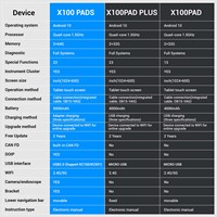 Nueva llegada compatible con CAN FD DOIP 23 funciones de servicio reemplazar X100 PAD 2 años actualización gratuita XTOOL X100 PADS programador clave