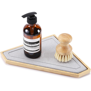 Accesorios de cocina con forma de triángulo, organizador de fregadero de cocina, Caddy, piedra arenisca seca, piedra de diatomita instantánea, fregadero de cocina, Caddy - Product Image 3