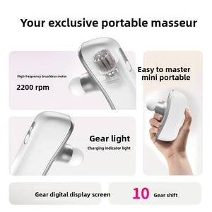 Mini Pistola per Massaggio Portatile da Donna, 10 Velocità, Rilassamento Muscolare, Pistola per Fascia con <span class=keywords><strong>4</strong></span> Testine, USB, Potente Massaggiatore - Product Image 5